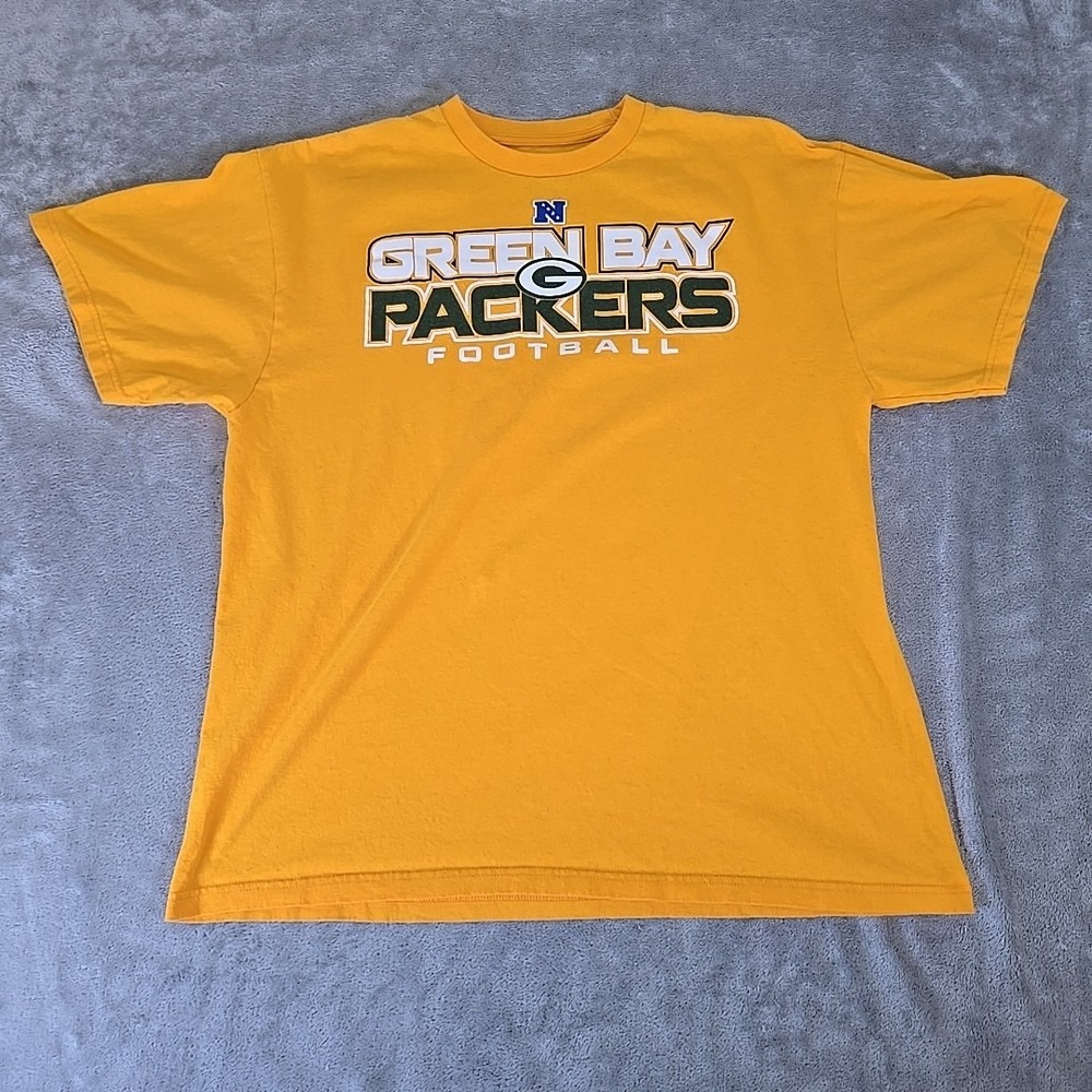Green Bay Packers Shirt Mens‎ XL Yellow NFL Team Apparel NFC Sportswear Football